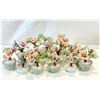 Image 1 : Set of Miniature Jade-Style Flower Trees in Celadon Pots