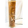 Image 3 : Hand-Carved Vintage Tiki Lamp – Bamboo Cylinder Design with Interior Light