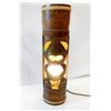 Image 4 : Hand-Carved Vintage Tiki Lamp – Bamboo Cylinder Design with Interior Light