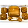 Image 3 : Vintage Monkey Pod Wood Salad Set – 7 Piece Set