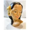 Image 5 : Vintage 1977 Ceramic Polynesian Hawaiian Woman with Habiscus in Hair Bust – Marwal or Marwa