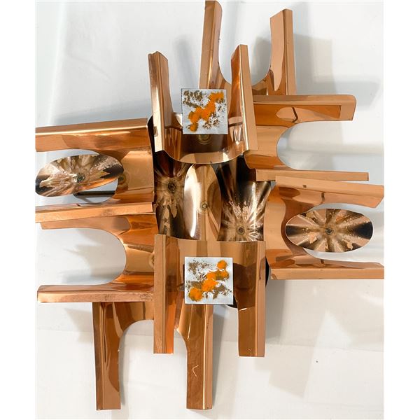Authentic William Vose for Curtis Jere Studios – Mid-Century Modern Copper & Enamel Wall Sc