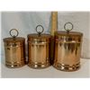 Image 2 : Vintage ATAPCO Copper Canister Set with Teak Lids – USA & Hong Kong
