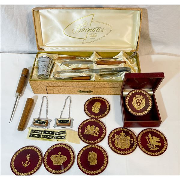 Mid-Century Barware Set – Glo-Hill “Barmates” Bakelite-Handled Set, Phili