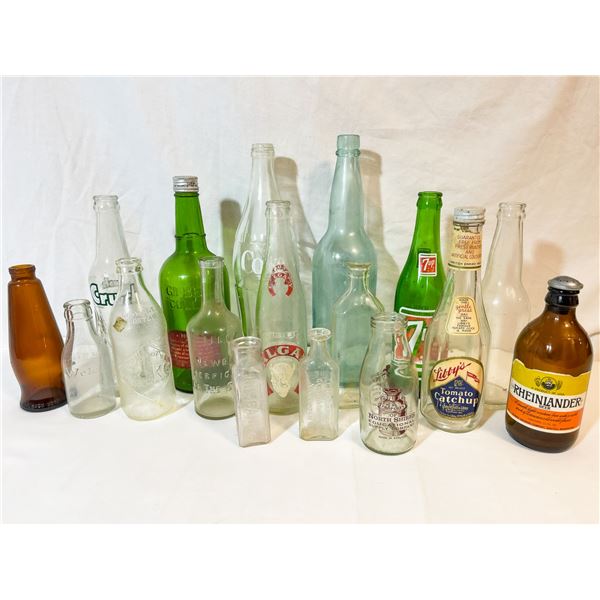 Vintage Bottle Lot with Georgia Pharmacy (Vancouver) & Calgary Stampede Bottles – Early Med