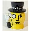 Image 1 : Vintage Mr. Peanut Ceramic Cookie Jar with Original Paper Label – Planters Peanuts