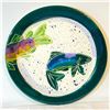 Image 1 : Julie Ueland “Backsplash of White Salmon” Hand-Painted Ceramic Platter – 