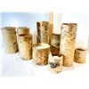 Image 1 : Lot of Birch Bark Candle Holders – Rustic Tealight Set, Various Heights