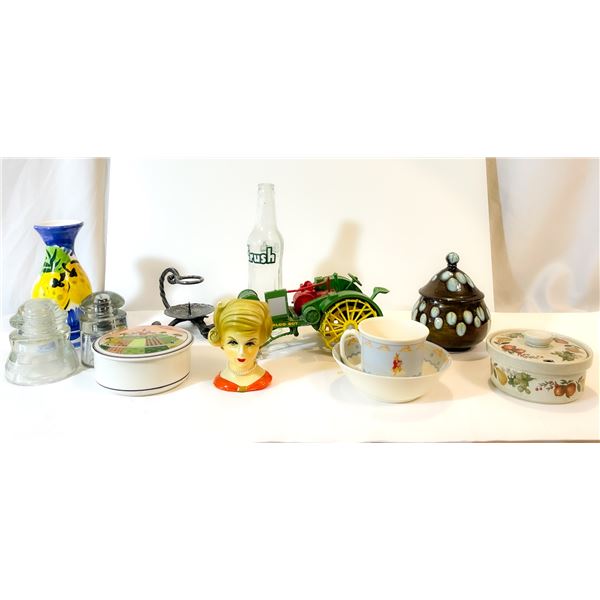 Mixed Lot of Vintage Collectibles – Napcoware Head Vase, Bunnykins, Wedgewood, and More