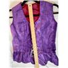 Image 2 : Highland National Dance Costume – Purple Velvet Vest with Highland Purple Tartan Skirt and 