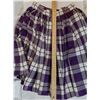 Image 5 : Highland National Dance Costume – Purple Velvet Vest with Highland Purple Tartan Skirt and 