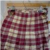 Image 5 : Highland Dance Costume – Black Velvet Jacket with Burgundy and Cream Tartan Kilt and Matchi