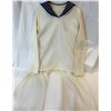 Image 1 : Highland National Dance Sailor Hornpipe Costume – Cream with Navy Collar
