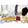 Image 1 : Large Mixed Craft Lot – Jewelry Findings, Washi Tape Collection, Thread Rack, Stamps & Tool