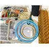 Image 3 : Large Mixed Craft Lot – Jewelry Findings, Washi Tape Collection, Thread Rack, Stamps & Tool