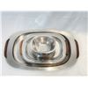 Image 3 : Anni & Bent Tofte Danish MCM Stainless Steel & Teak Serving Set and Unusual Square Serving Bowl