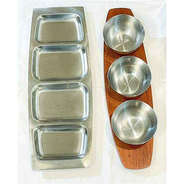 Pair of Danish Modern Stainless Steel Serving Trays – Steel House & Lundtofte, MCM Denmark