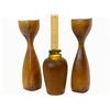 Image 4 : Vintage B-J Norway Teak Lighter & Danish Tulip Teak Candleholder Set – Mid Century Modern