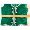 Image 7 : Vintage Highland Dance Costume – Green Velvet Vest & Matching Green Tartan Kilt