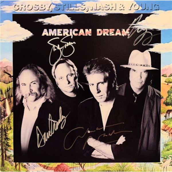 Crosby, Stills, Nash & Young American Dream signed album
