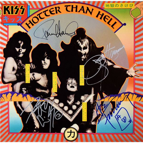 Kiss signed Hotter Than Hell album