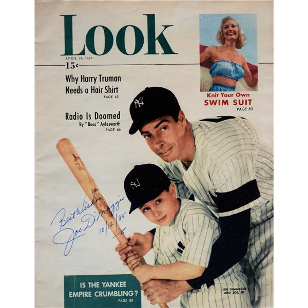 Joe DiMaggio signed Look Magazine