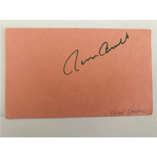 Ronn Carroll original signature