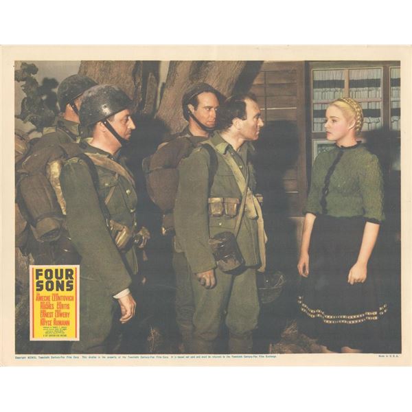 Four Sons _x000d_ 1940 original vintage lobby card