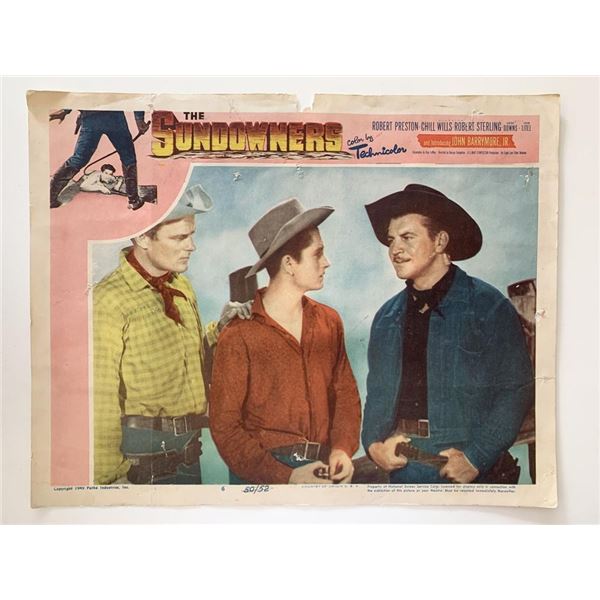 The Sundowners original 1949 vintage lobby card