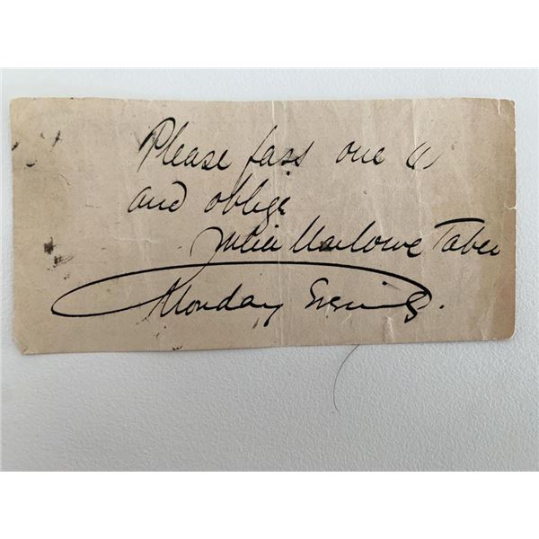 Julia Marlowe original signature