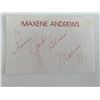 Image 1 : Singer and actress Maxene Andrews original signature