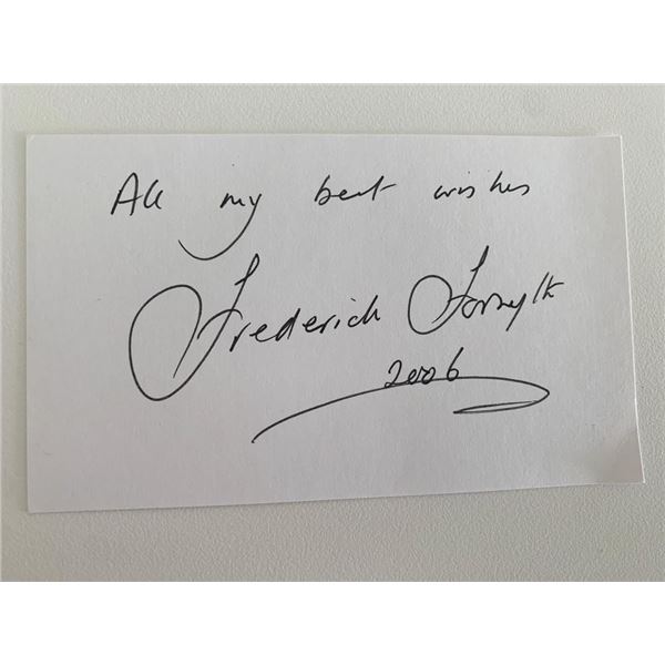 Novelist Frederick Forsyth original signature