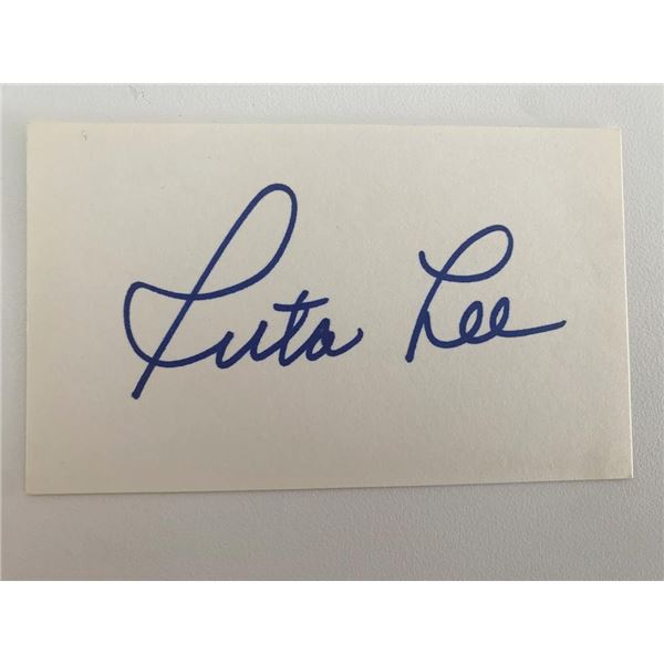 Actress Ruta Lee original signature