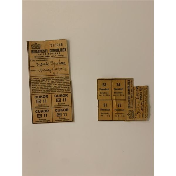 Hungarian WW2 Ration Coupons