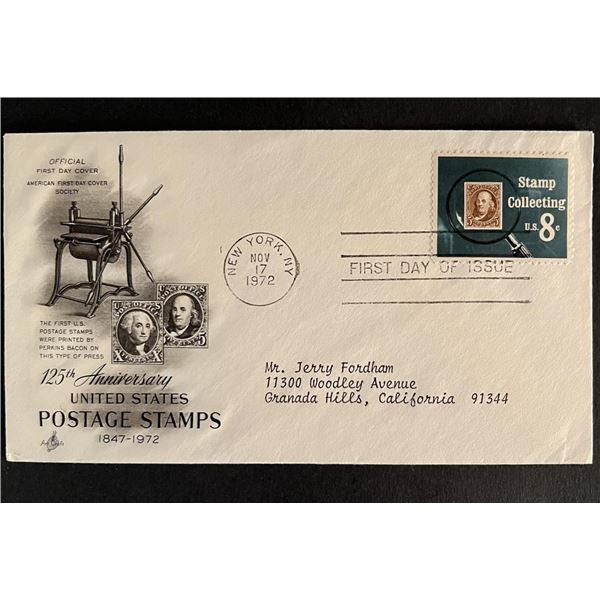 125th Anniversary Postage Stamps First Day Cover