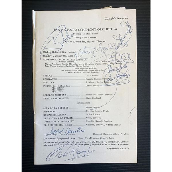 San Antonio Symphony Signed Program