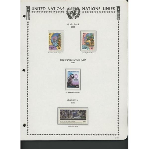 United Nations New York Stamps 1989