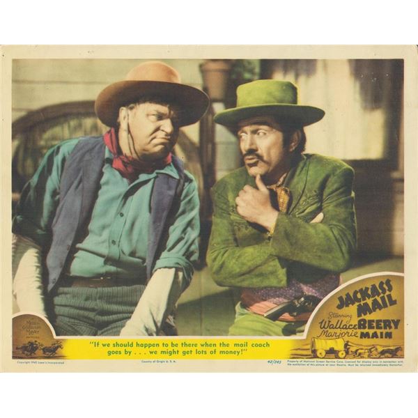 Jackass Mail 1942 original vintage lobby card