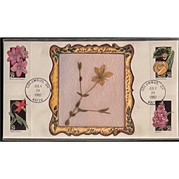 Pressed Flower Art FDC 1992.