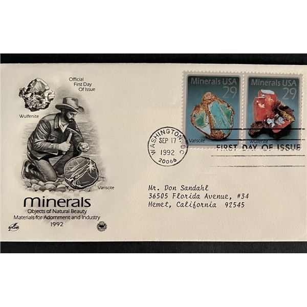 Minerals First Day Cover