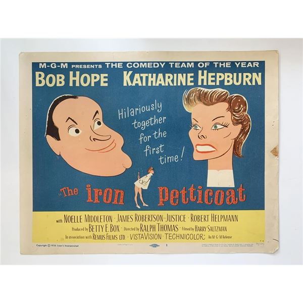 The Iron Petticoat original 1956 vintage lobby card