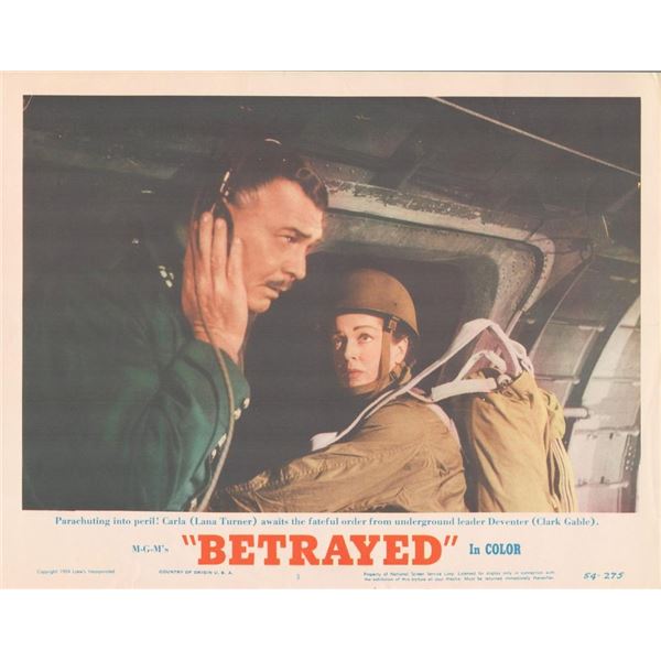 Betrayed 1954 original vintage lobby card