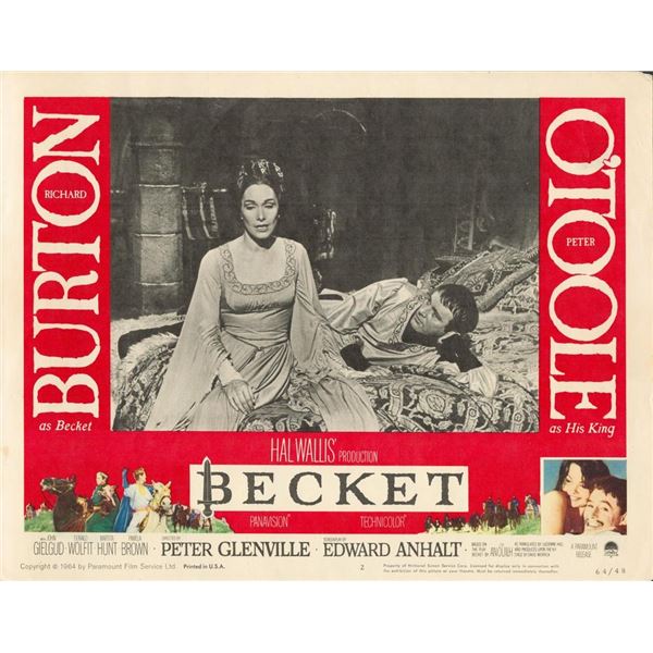 Becket 1964 original vintage lobby card