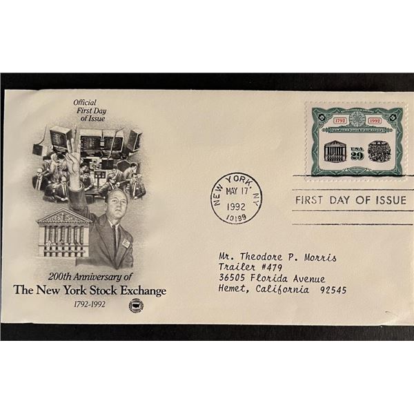 New York Stock Exchange First Day Cover