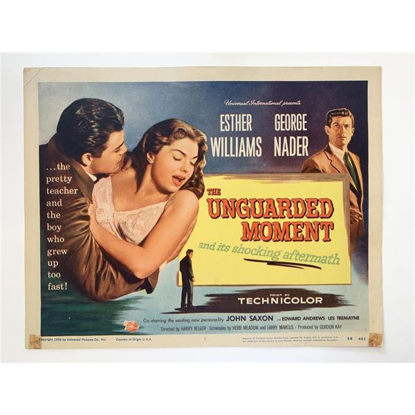 The Unguarded Moment original 1956 vintage lobby card