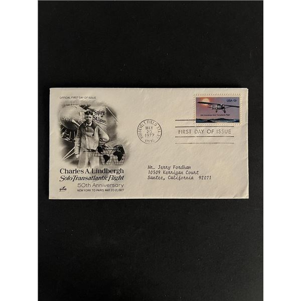 Charles Lindbergh Transatlantic Flight First Day Cover