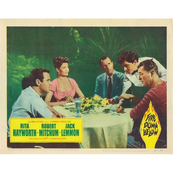 Fire Down Below 1957 original vintage lobby card