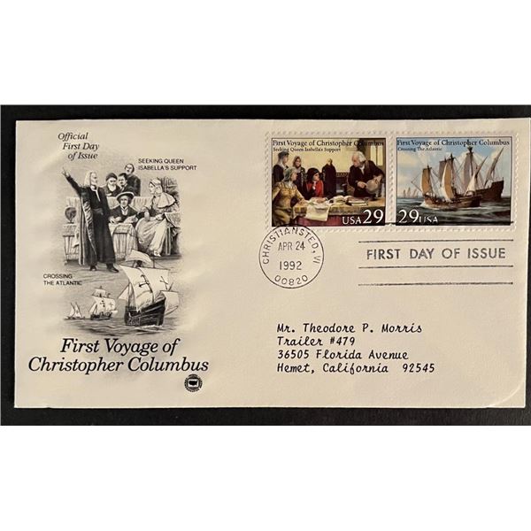 Voyage of Christopher Columbus First Day Cover