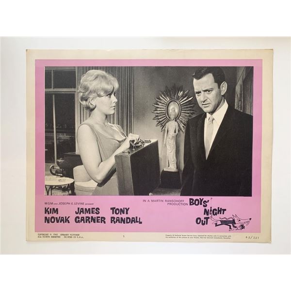 Boys Night Out original 1962 vintage lobby card
