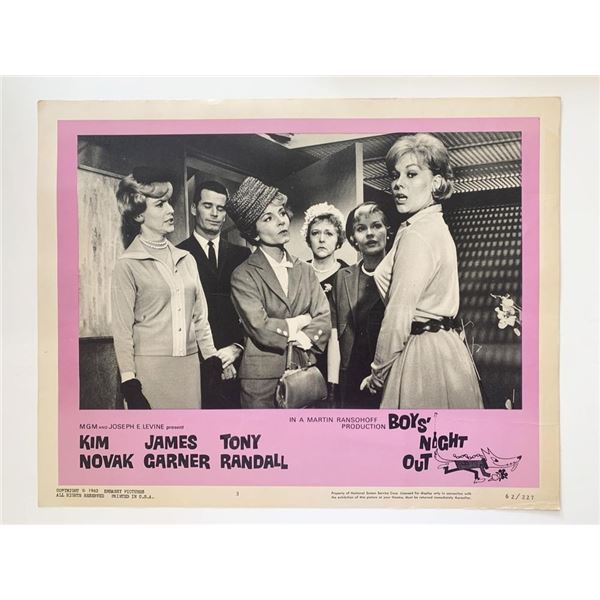 Boys Night Out original 1962 vintage lobby card